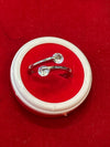 Two Dancing Stone Silver Ring