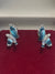 Silver Blue Enamel Flying Bird Stud