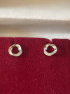 Twisted Circle Zirconia Stud