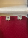 Princess Cut Zircon Stud