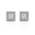 Princess-Cut Zirconia Square Stud