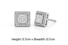 Princess-Cut Zirconia Square Stud