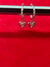 Heart Hoop Dangle Earrings with Sparkling Accents