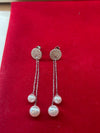 Adjustable Pearl Chain Dangle Earring