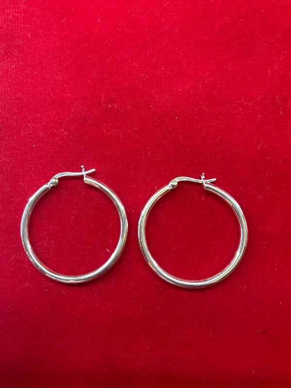Classic Silver Hoop Earrings