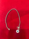 Oxidised Silver Evil Eye Charm Bracelet
