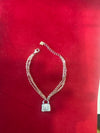 Dual-Tone Rose Gold & Silver Bag Charm Bracelet