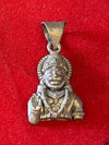 925 Sterling Silver Hanuman Blessing Pendant – Matte Oxidized Finish