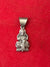 925 Sterling Silver Goddess Lakshmi Pendant, Matte Oxidized Finish