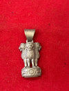 925 Sterling Silver Ashoka Pillar Pendant, Matte Oxidized Finish