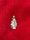925 Sterling Silver Lord Ganesha Pendant with Purple Accents