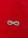 925 Sterling Silver Infinity Symbol Watch Charm, Zircon Accents