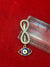 925 Sterling Silver Infinity Evil Eye Watch Charm with Zircon Accents