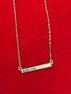 “With You” Bar Necklace | 925 Sterling Silver with Mother of Pearl