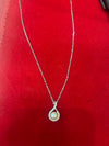 Eternal Grace Necklace – 925 Sterling Silver Pearl Drop with Sparkling Halo