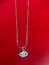Mystic Gaze Necklace – 925 Sterling Silver Evil Eye with CZ Halo