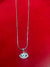 Mystic Gaze Necklace – 925 Sterling Silver Evil Eye with CZ Halo