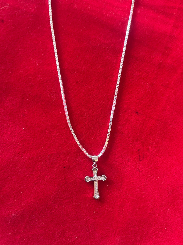 Sacred Cross Pendant with Silver Chain – 925 Sterling Silver Men’s Jewellery