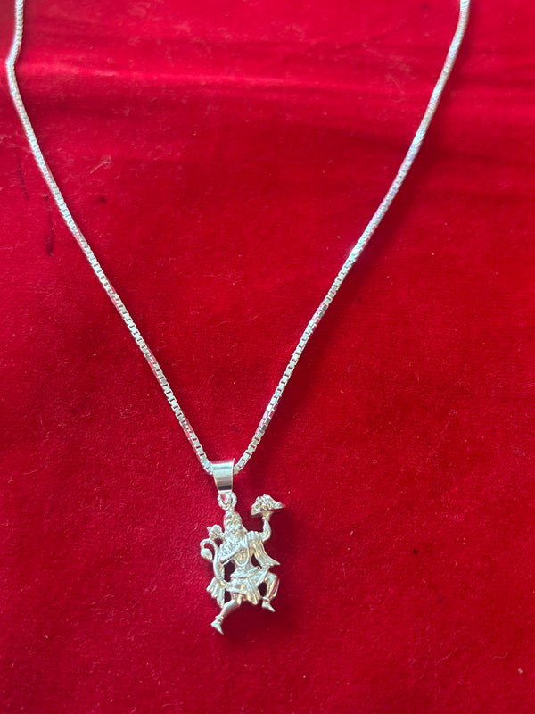Hanuman Ji Pendant with Silver Chain – 925 Sterling Silver Men’s Jewellery